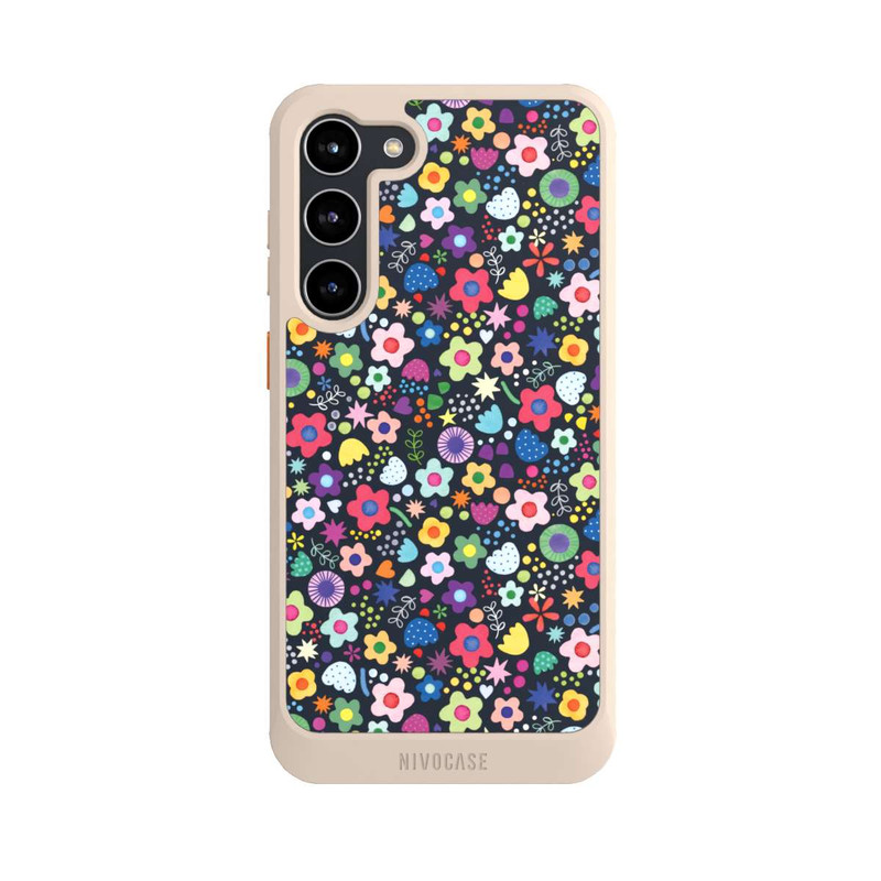 Galaxy S23 + NIVOcore Psychedelic Flowers Multi Black