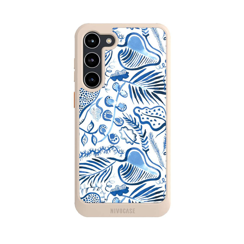 Galaxy S23 + NIVOcore Tropical Forest Leaves Blue