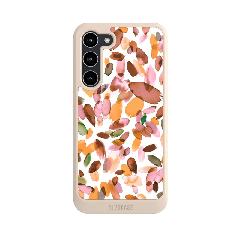 Galaxy S23 + NIVOcore Watercolor Petal Stains Orange