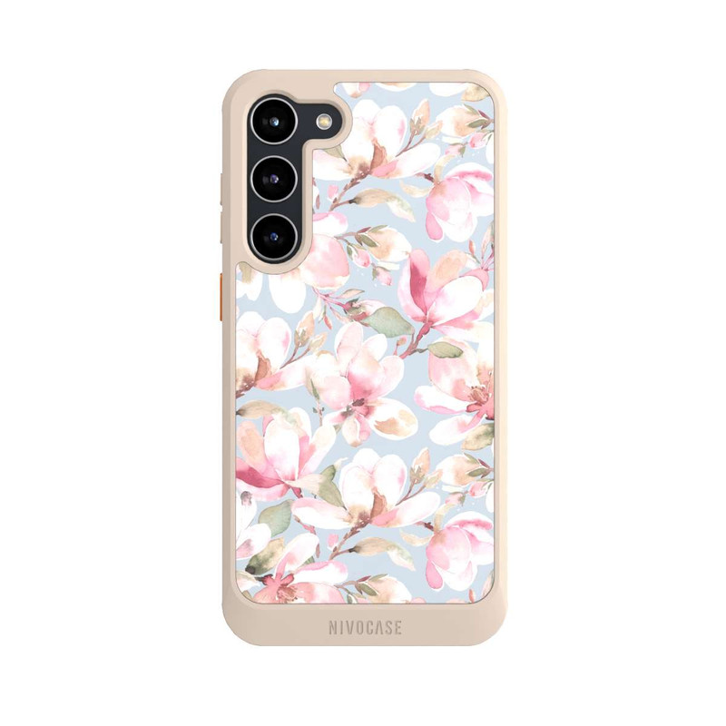 Galaxy S23 + NIVOcore Magnolien Blumen Pastellrosa