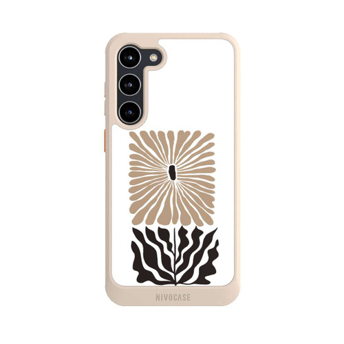 Samsung Galaxy S23+ NIVOcore Eckige Blume Dunkelbraun