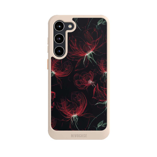 Samsung Galaxy S23+ NIVOcore Tapete mit roten Blumen