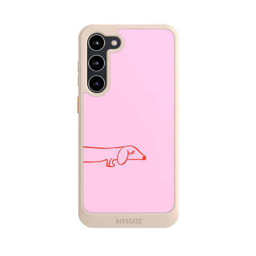 Samsung Galaxy S23+ NIVOcore Dachshund Illustration Pink