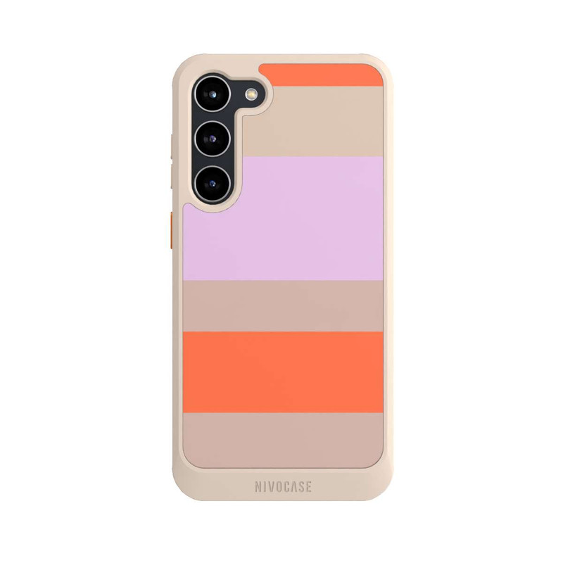 Galaxy S23 + NIVOcore Moca Lila Orange Stripes