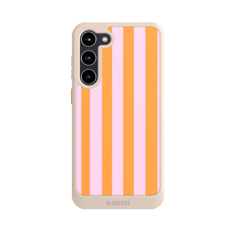 Galaxy S23 + NIVOcore Orange Rosa Streifen