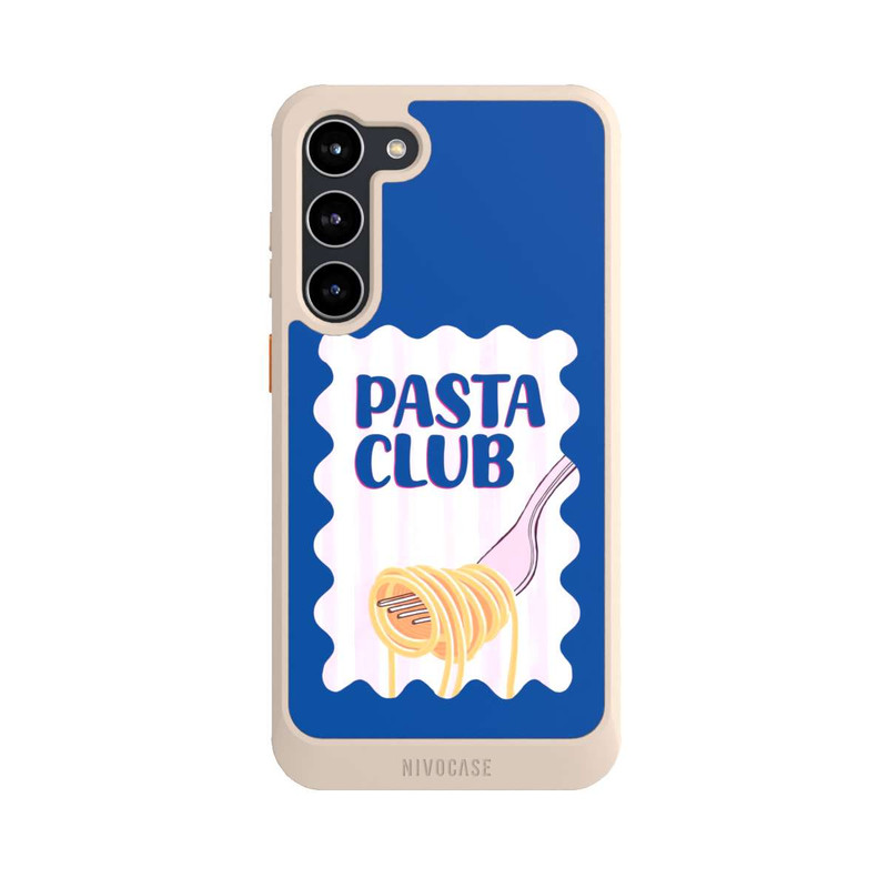 Galaxy S23 + NIVOcore Pasta Club in Blue and Pink