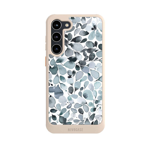 Samsung Galaxy S23+ NIVOcore Eukalyptus Aquarell Blätter Grau