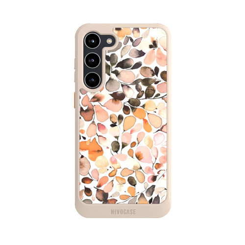 Samsung Galaxy S23+ NIVOcore Eukalyptus Aquarellblätter Dunkelbraun Herbst