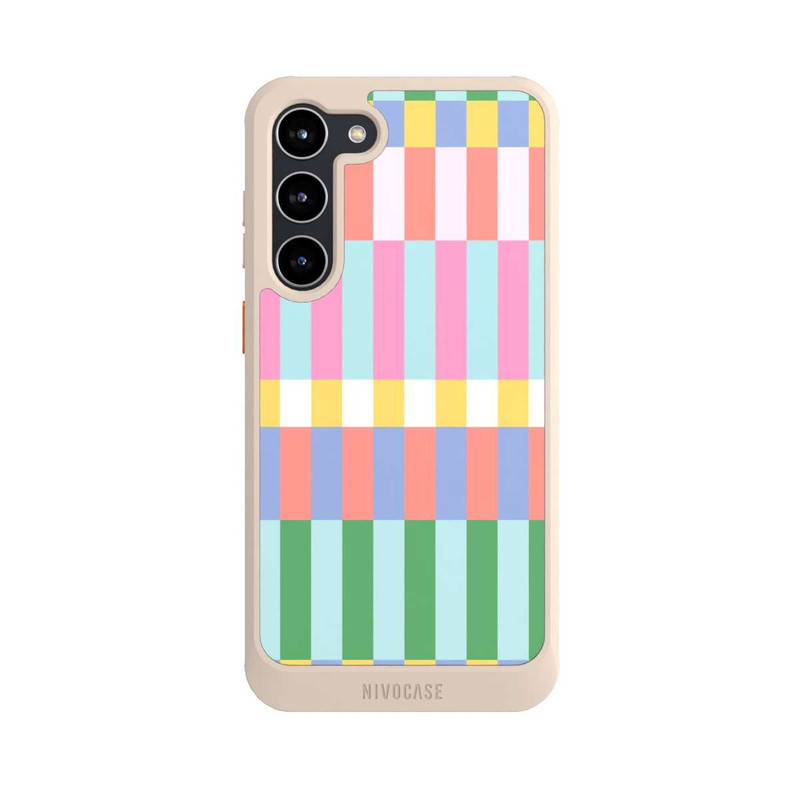 Galaxy S23 + NIVOcore Checked Theme Pastel