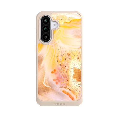 Samsung Galaxy A56 5G NIVOcore Orangefarbener Glitzer Marmorlook