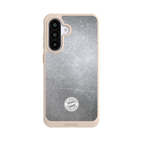Samsung Galaxy A56 5G NIVOcore Classic FCB Logo Small - White on Metal Look