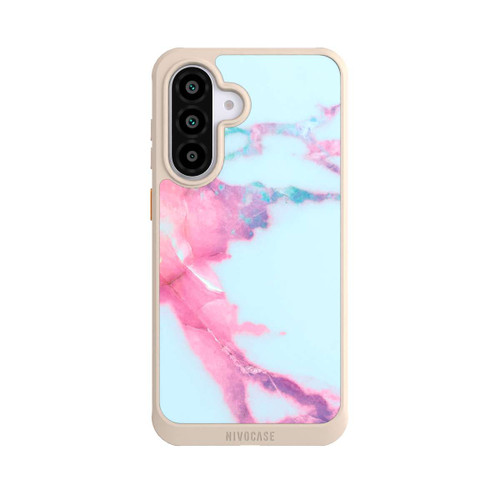 Samsung Galaxy A56 5G NIVOcore Hellblauer schillernder Adermarmor