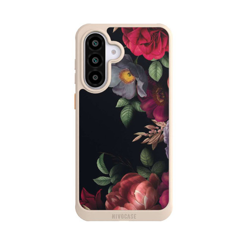 Samsung Galaxy A56 5G NIVOcore Blumen Auf Schwarz