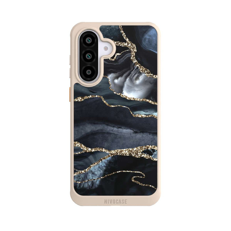 Galaxy A56 5G NIVOcore Dark Marble Gold Glitter Look