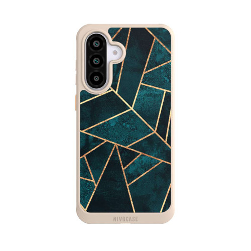 Samsung Galaxy A56 5G NIVOcore Tief Blaugrün Stein Gold Druck