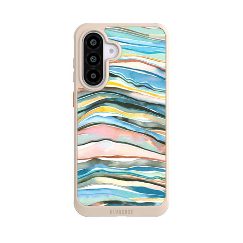 Samsung Galaxy A56 5G NIVOcore Watercolor Agate Layers Blue
