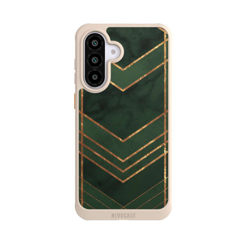 Samsung Galaxy A56 5G NIVOcore Dark Green Pattern Golden Stripes