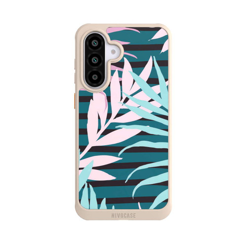Samsung Galaxy A56 5G NIVOcore Pastel Jungle Leaves Pink Teal Seamless