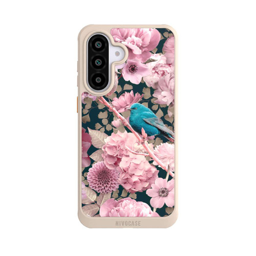Samsung Galaxy A56 5G NIVOcore Sparrows in Pink Flower Pattern