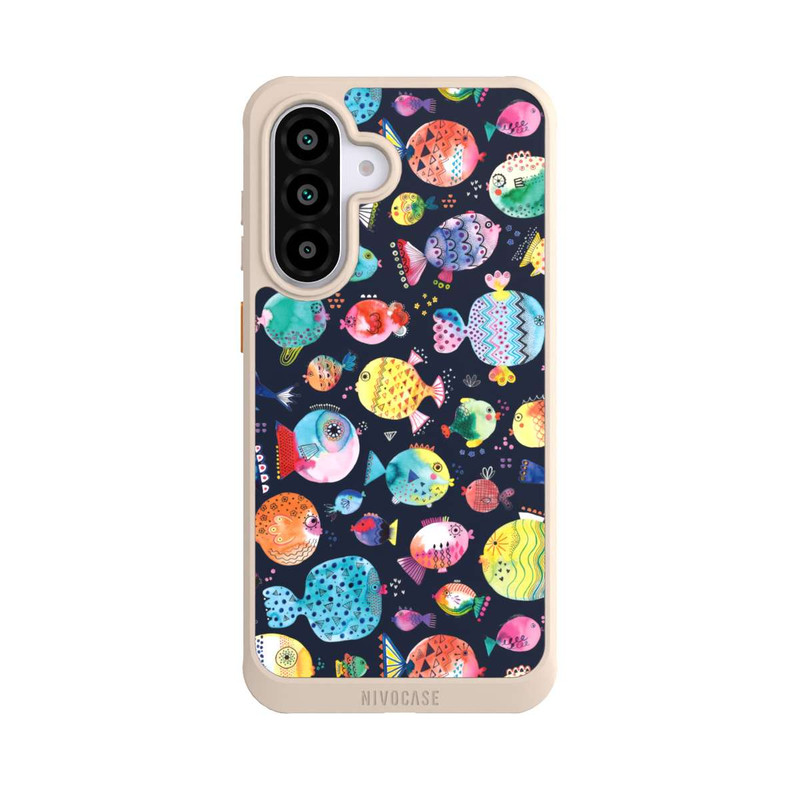 Galaxy A56 5G NIVOcore Beach Puffer Fishes Kids Navy