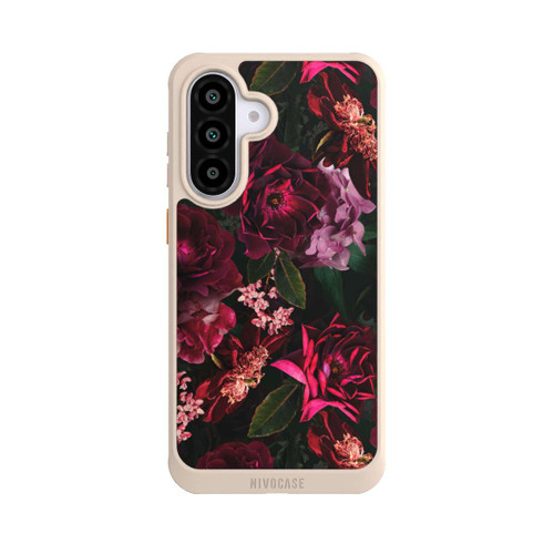 Samsung Galaxy A56 5G NIVOcore Dark Red and Pink Flowers