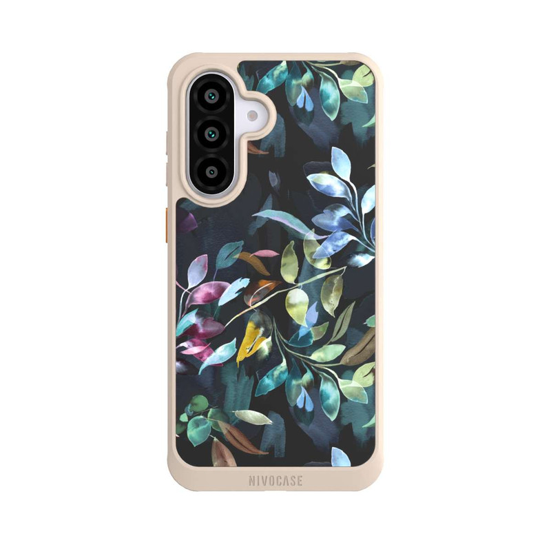 Galaxy A56 5G NIVOcore Watercolor Mystic Leaves Black