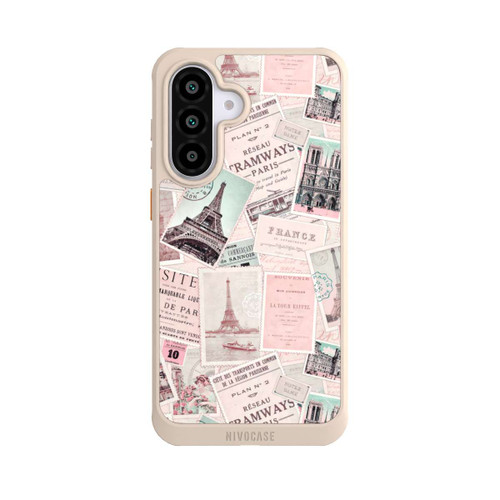Samsung Galaxy A56 5G NIVOcore Vintage Paris Postcards Pattern