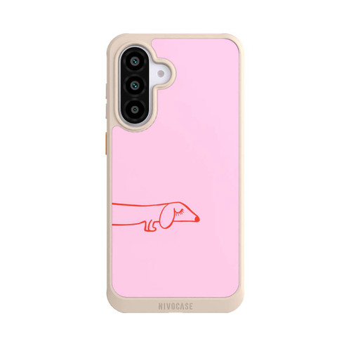 Samsung Galaxy A56 5G NIVOcore Dachshund Illustration Pink