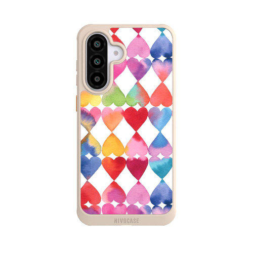Samsung Galaxy A56 5G NIVOcore Colorful Watercolor Hearts Pattern