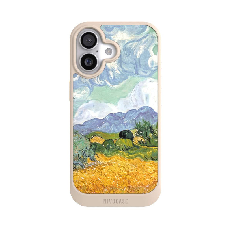 iPhone 17 NIVOcore Weizenfeld mit Zypressen