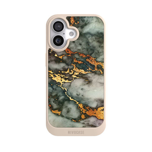  NIVOcore Grauer und goldener Marmor Look