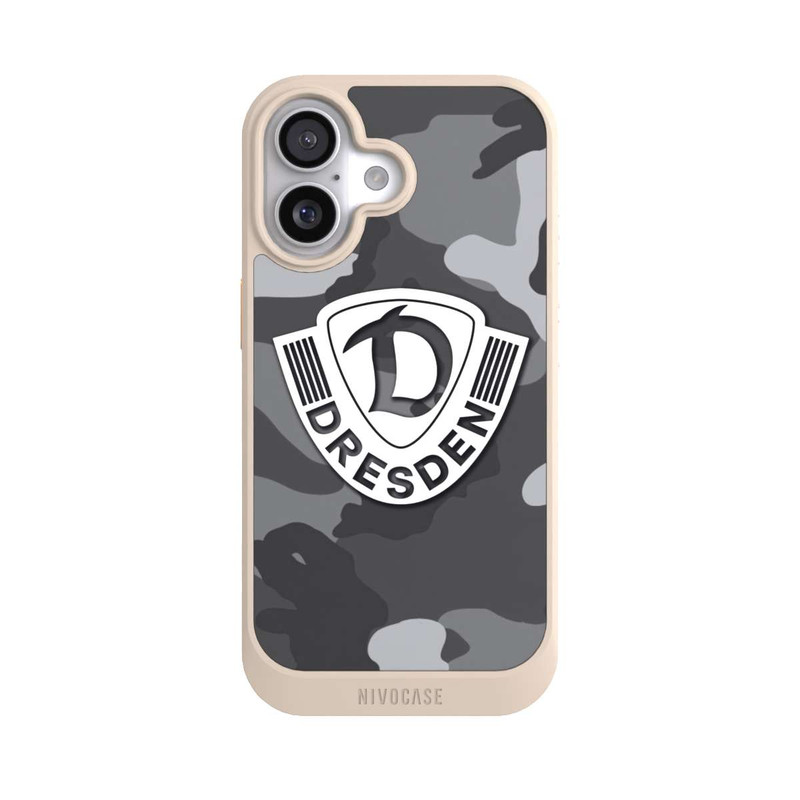 iPhone 17 NIVOcore Dresden Camouflage Grau - Dynamo Dresden