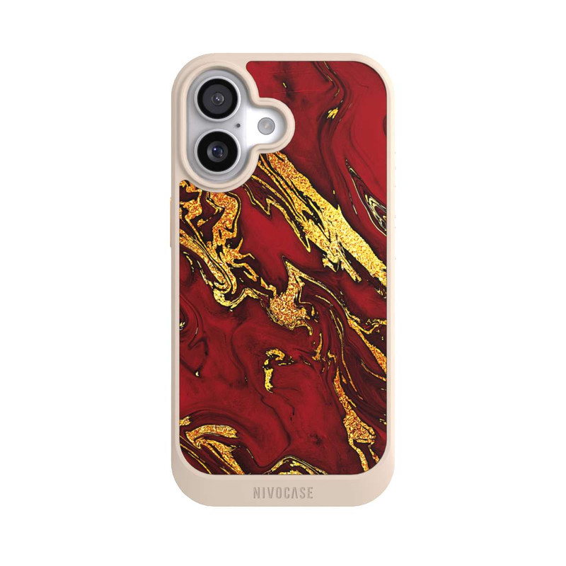 iPhone 17 NIVOcore Rot Gold Marmorlook