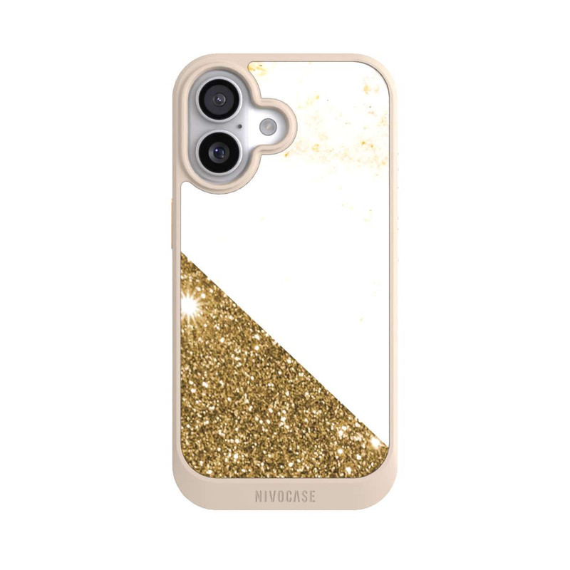 iPhone 17 NIVOcore Marmor-Collage in Goldoptik