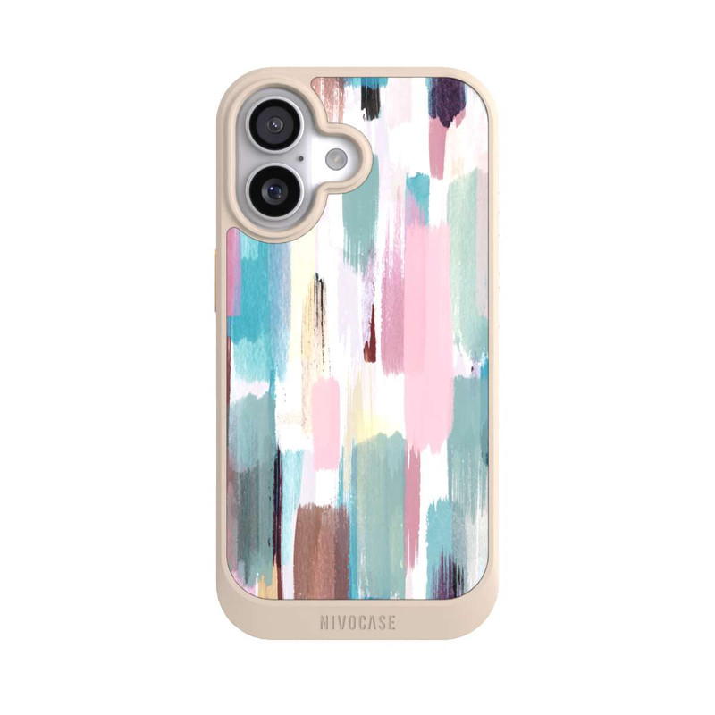 iPhone 17 NIVOcore Abstrakte Pinselstriche in Pastelltönen