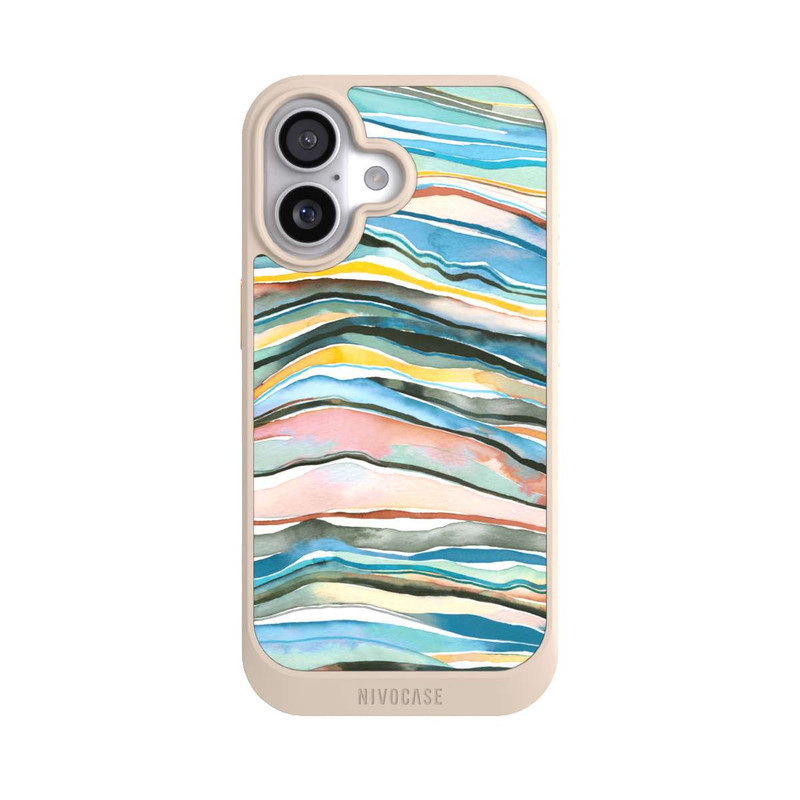 iPhone 17 NIVOcore Achatschichten Aquarellblau