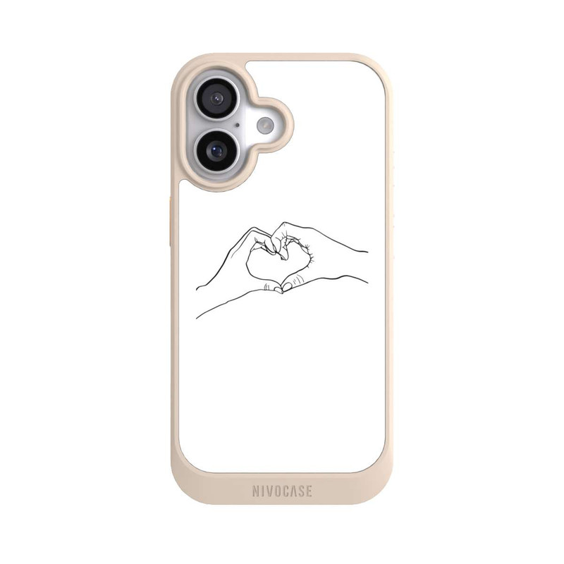 iPhone 17 NIVOcore Herz Hände Line Art