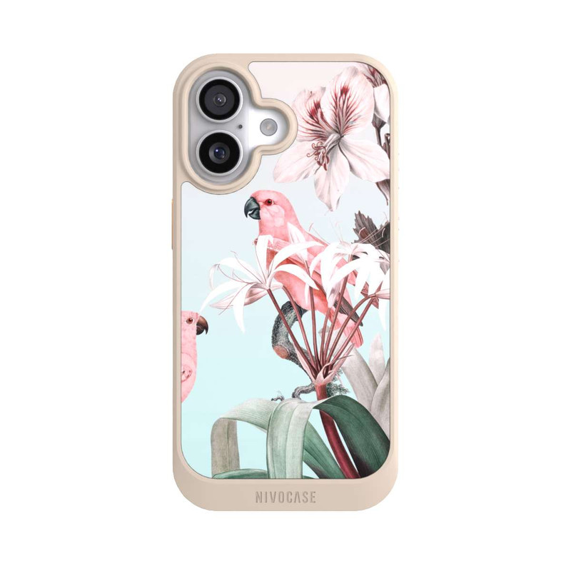 iPhone 17 NIVOcore paradiesische Papageien Pastell