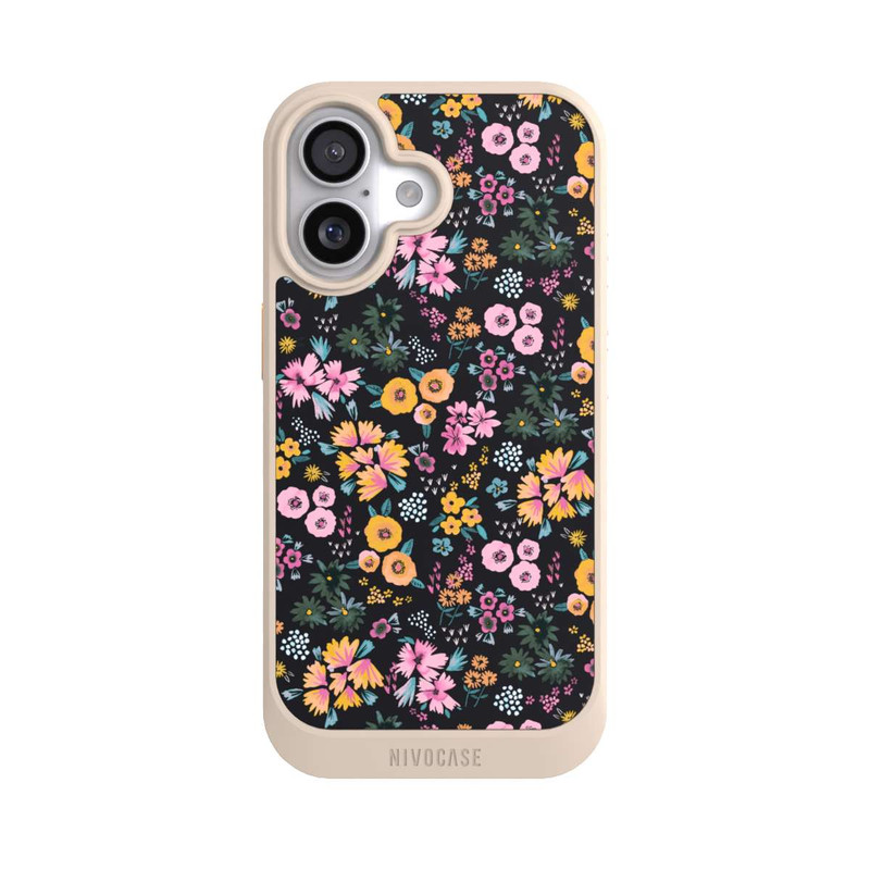 iPhone 17 NIVOcore Kleine bunte Blumen Schwarz 2