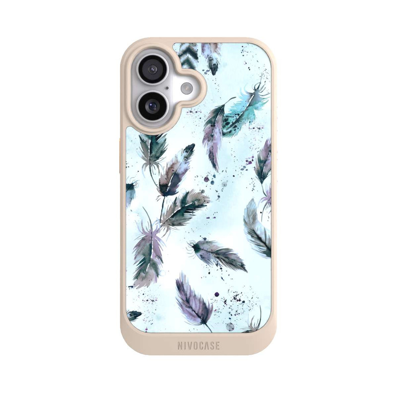 iPhone 17 NIVOcore Magische Federn Sanftes Blau