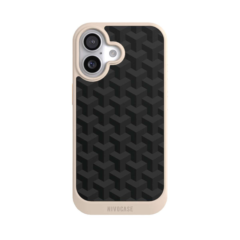 iPhone 17 NIVOcore Black Isometric Pattern