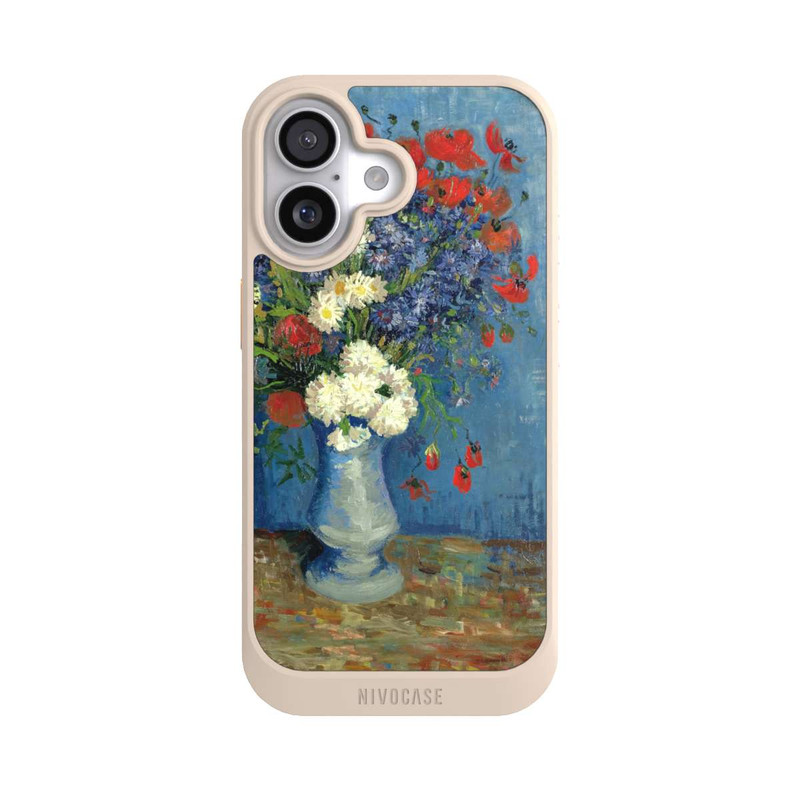 iPhone 17 NIVOcore Stillleben Vase mit Kornblumen und Mohnblumen von Vincent Van Gogh