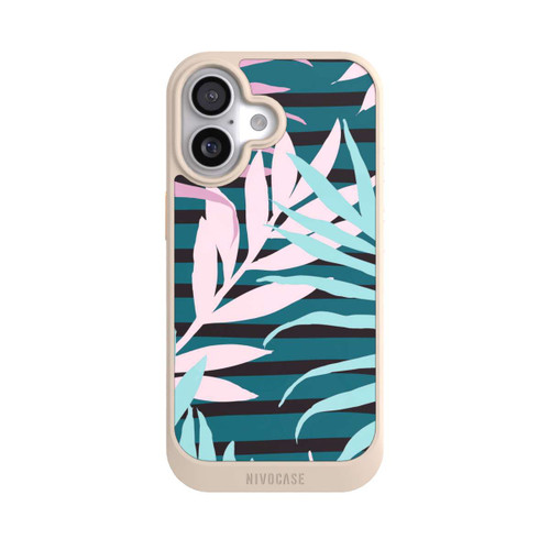  NIVOcore Pastell-Dschungelblätter rosa blaugrün