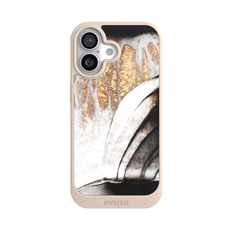 iPhone 17 NIVOcore Schwarze und goldene Adern