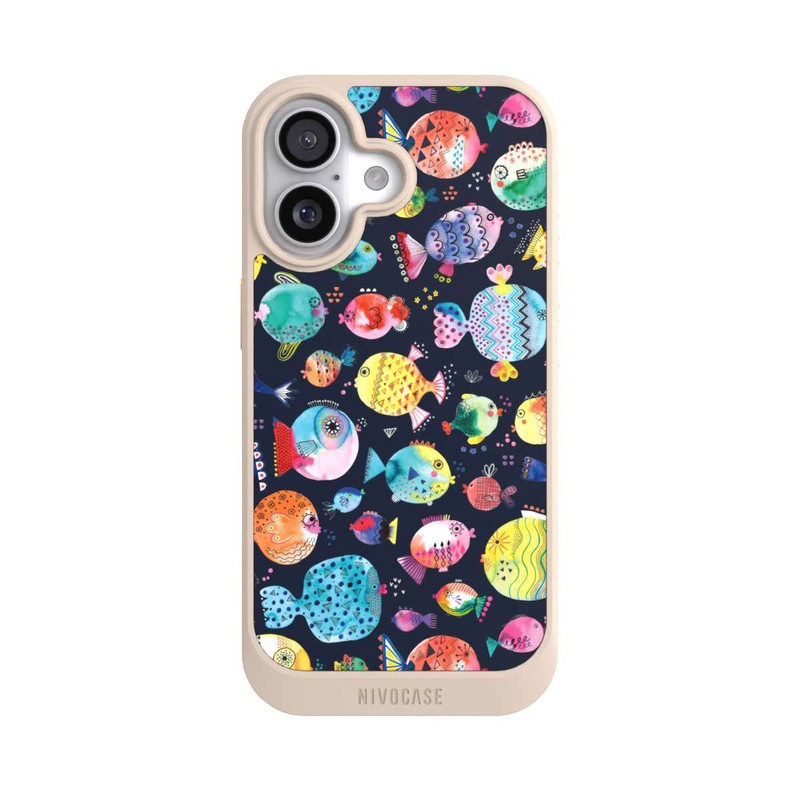iPhone 17 NIVOcore Strandkugelfische Kinder Marineblau