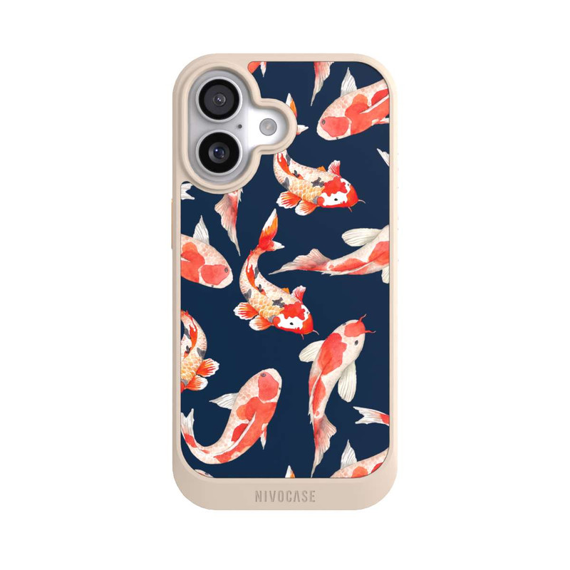 iPhone 17 NIVOcore Koi auf blauem Hintergrund
