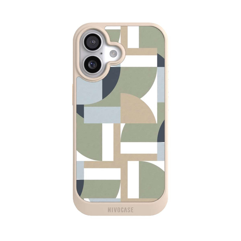 iPhone 17 NIVOcore Futuristische Bauhaus Polygone Beige