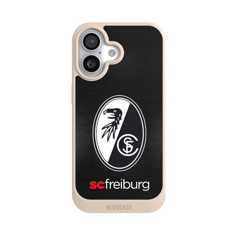 iPhone 17 NIVOcore  Kratzen Metall Hintergrund mit dem Schriftzug  Horizontal SC Freiburg