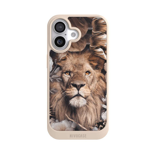  NIVOcore Löwe Blumenrahmen Beige