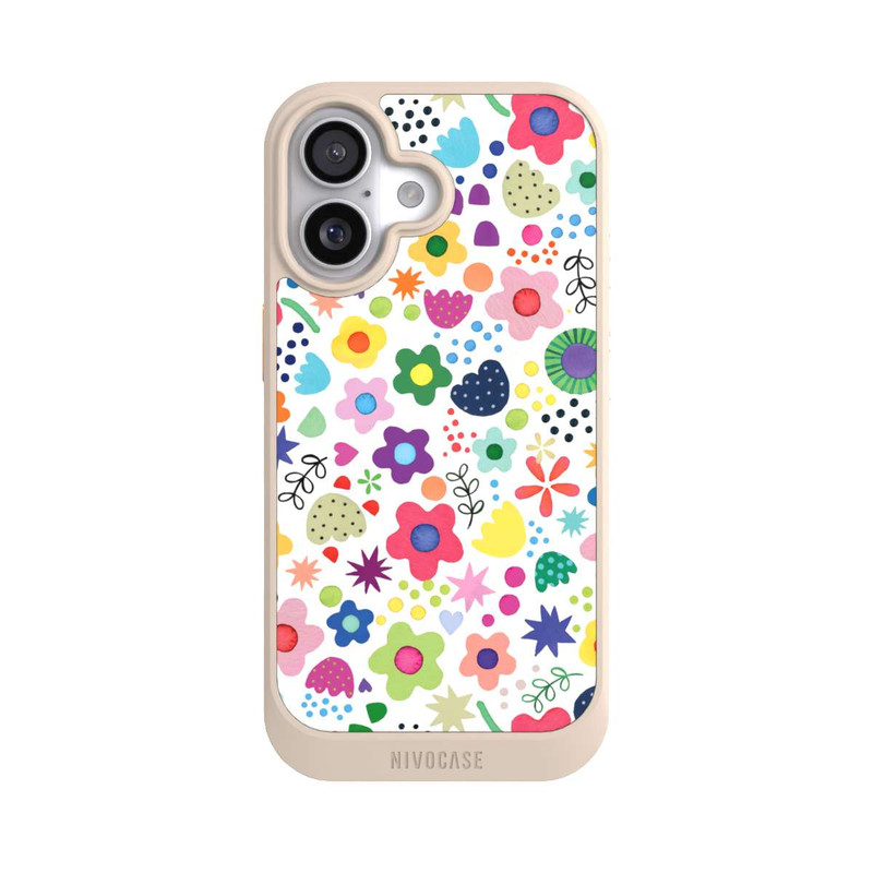iPhone 17 NIVOcore Psychedelische Blumen bunt
